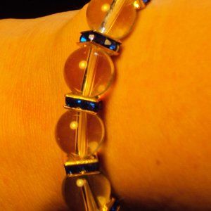 Crystal Quartz Stretch Bracelet Reiki Infused